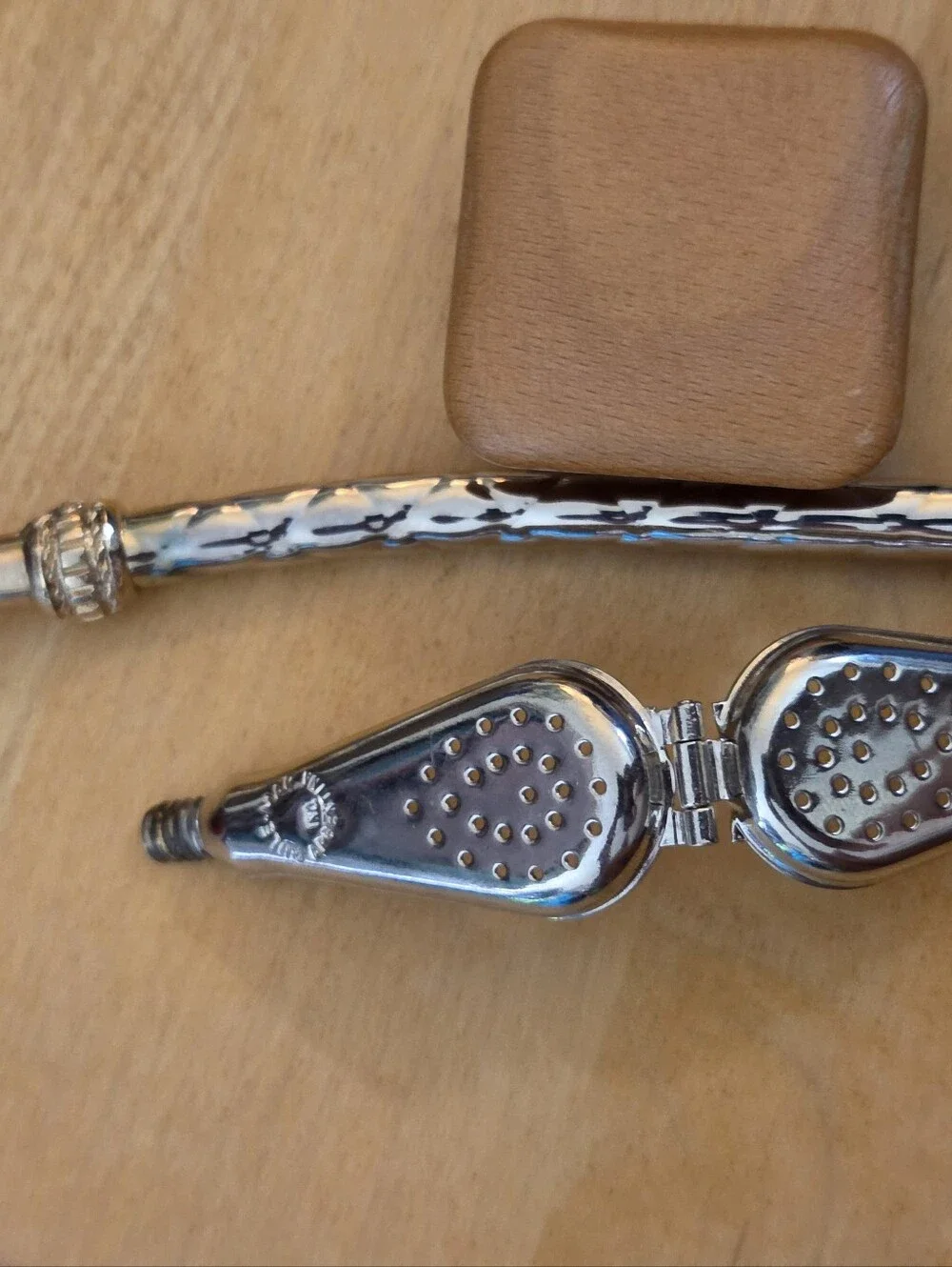 Bombilla  Silver & Brass Yerba Mate Straw Rule Mar Argentina In
